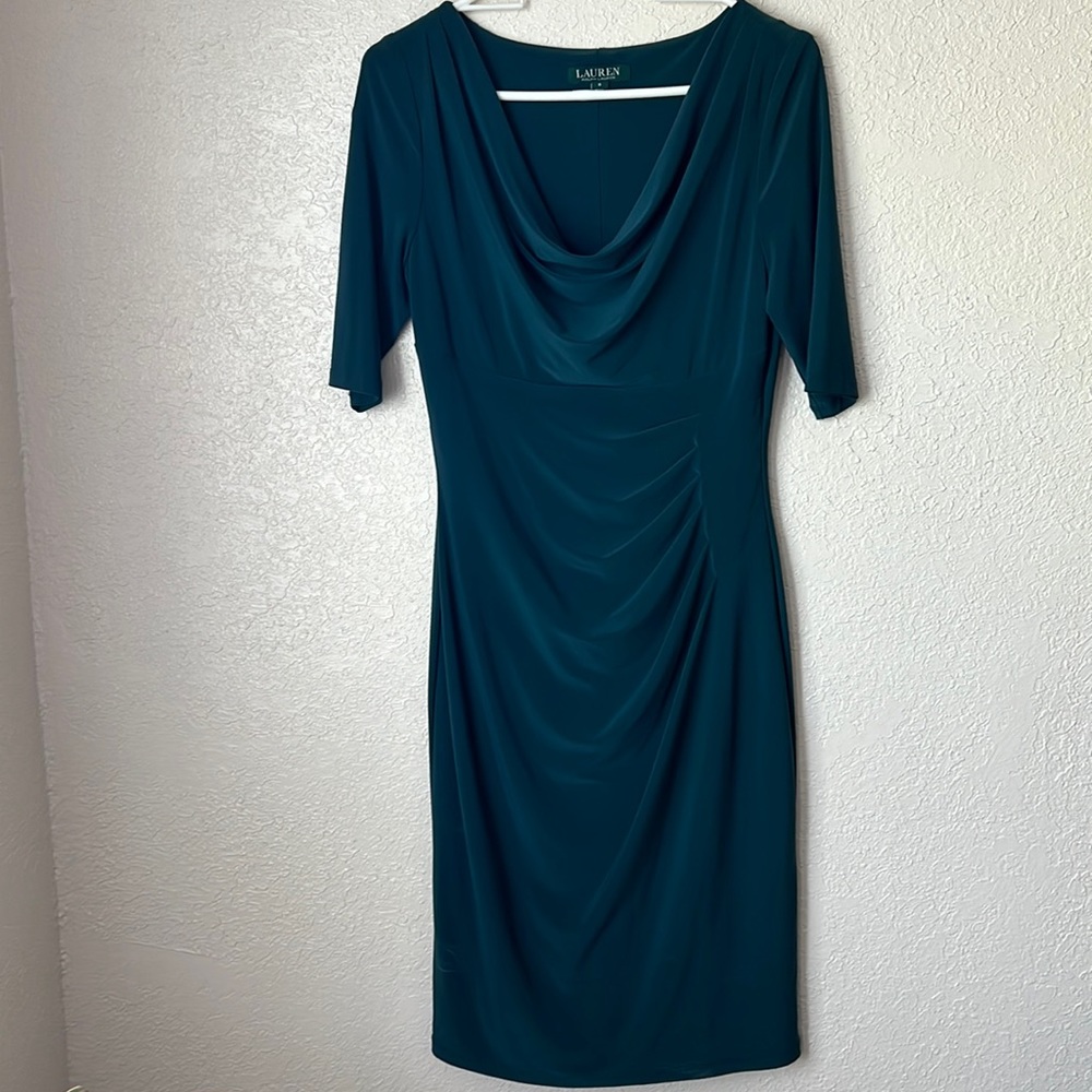 Lauren Ralph Lauren teal dress 8